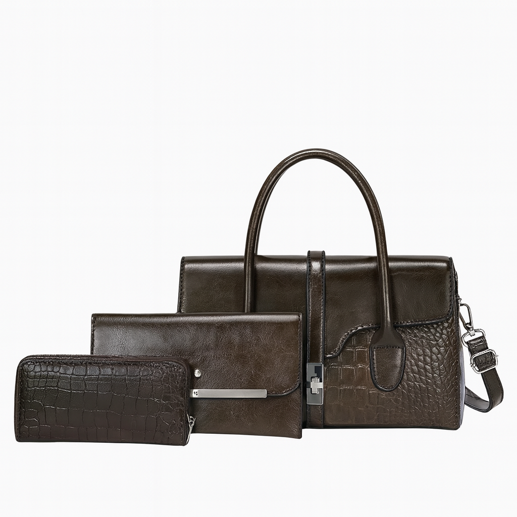 Ensemble 3 pièces : sac à main & portefeuille