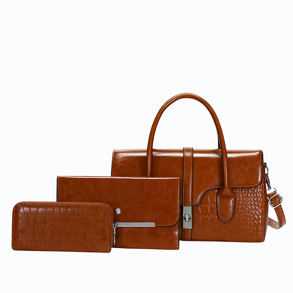 Ensemble 3 pièces : sac à main & portefeuille