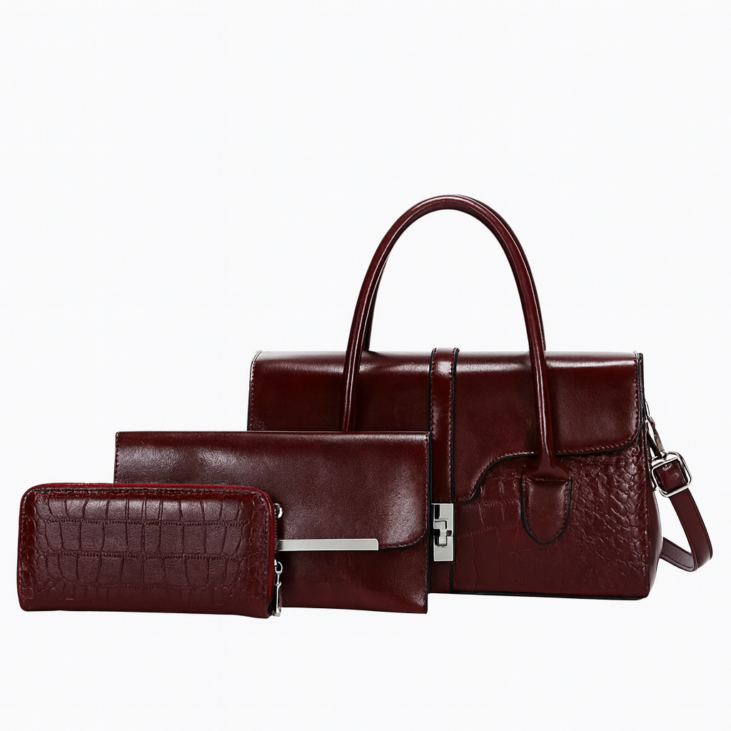 Ensemble 3 pièces : sac à main & portefeuille